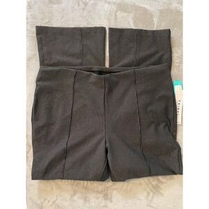 Tribal Pants Sz 3X Black Silver Pinstripe Wide Leg Metallic Stretch Career NEW